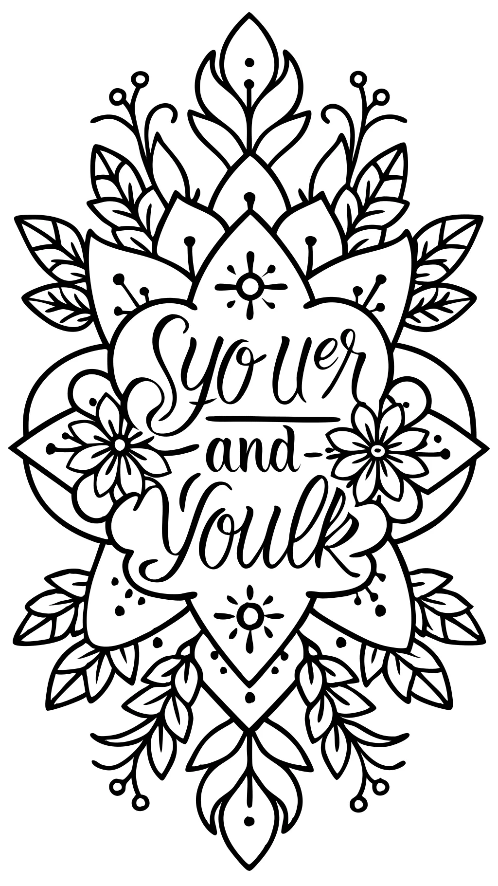 adult coloring pages words